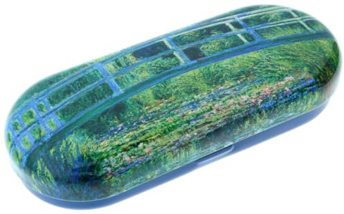 Fridolin Monet Brillenetui Etui für Brille aus Metall *Teich mit Brücke*