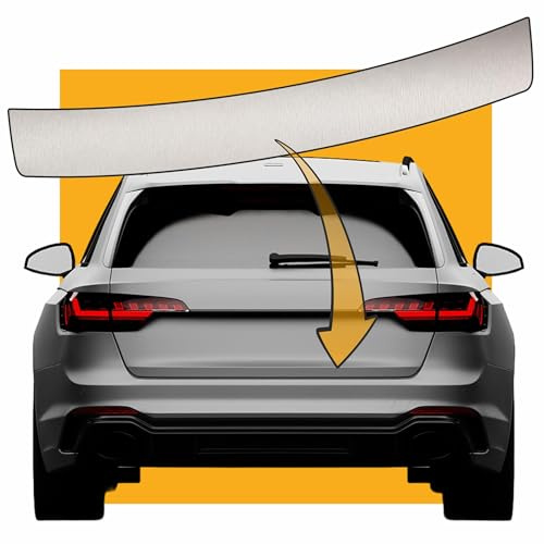 LACKSCHUTZSHOP Lackschutzfolie passend für Skoda ENYAQ iV ab BJ 04/2021 | Aluminium Brushed Folie in Silber | Ladekantenschutz, Kantenschutz, Schutzfolie | 150µm Auto-Folie mit Montage Zubehör
