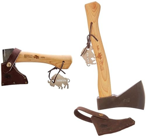 Bison Trekkingbeil//1879, Natur, Beil & 1879 Universalbeil 800 g, HY 380 mm - die perfekte Balance von Handlichkeit und Schlagkraft