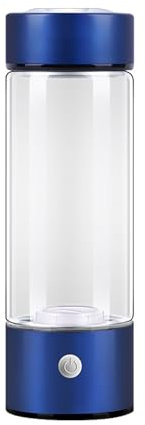 Wasserstoff Generator 420 ML Tragbar Reiches Ionisator, Pem Technologie Hydrogen Wasserstoffreiche Generator, USB Wiederaufladbar Wasserstoff-Wasserflasche (420 ML - Blau)