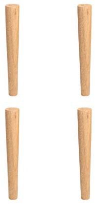 4er-Set Möbelbeine aus Holz, Sofabeine, Tischbeine aus Eichenholz, TV-Tischbeine, Tischgestell, Couchtischbeine, Stühle für Kleiderschrank, Sofa, Schlafzimmer, Esstisch, Arbeitstisch mit Zubehör, 8