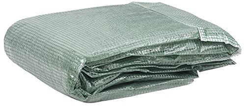 Rantry Toile de rechange pour serre (6 m²) 200 x 300 x 200 cm, verte, toile de rechange pour serre de jardin, bâche de rechange pour serre de jardin pour jardin extérieur, serre