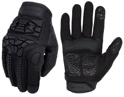 Seibertron T.F.F.I.G Handschuhe Vollfinger Herren Taktische Militär Flexibler TPR-Aufprallschutz Schwarz XL