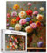 Tucocoo Puzzle de roses colorées dans un vase pour adultes de 1 000 pièces, puzzle abstrait vintage pour décoration de la maison, cadeaux, puzzle familial, parfait pour les soirées de jeu