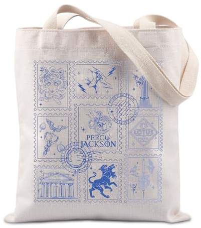 FUNYSO Percy J. Borsa regalo ispirata a Percy Trident per amanti del cinema, idea regalo per gli eroi di Percy J. Bookish