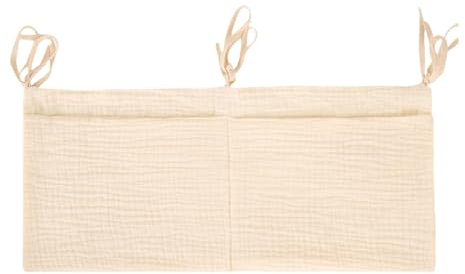 FOLODA Nachttischtasche Für Kleinkinder Atmungsaktive Baumwoll Hängetasche Organisiert Platzsparende Babybett Hängetasche Für Kinderzimmer