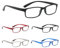 NRDIK PROFLEX LIGHTWEIGHT (5er-Pack) Flexible Lesebrille, schlagfest, kratzfest, biegbar, rutschfest, Unisex (Männer + Frauen) (Rechteckig, BLK, BLU, RED, GRY; +2,5)