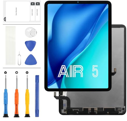 Schermo LCD per iPad Air 5 5a generazione Sostituzione dello schermo per iPad Air5 10.9 2022 A2589 A2591 A2588 Display LCD Touchscreen Digitizer Assembly Kit di Riparazione con Strumenti Nero