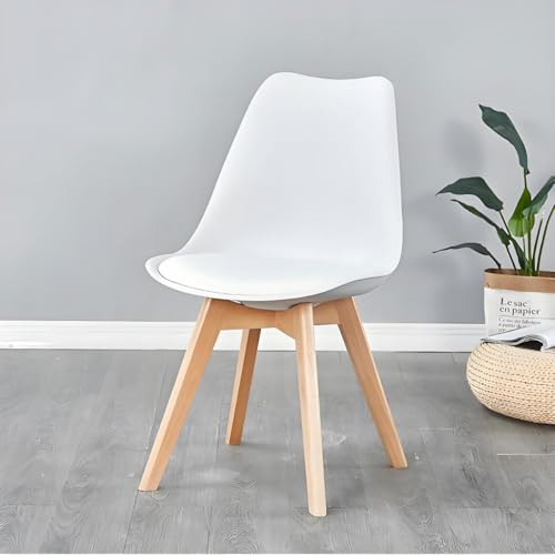 Buartttbear Lot de 4 Chaises Scandinaves,Rembourrée Chaise avec Pieds Bois