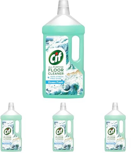 Cif Ocean Floor Cleaner against stubborn dirt for cleaning linoleum, vinyl and ceramic tiles 950 ml (Pack of 4)