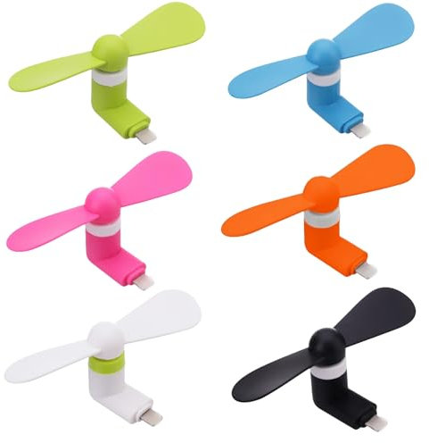 YUNLOVXEE Handy-Ventilator für iPhone 14, 13, 12, 11, 10, 9 Plus, Pro Max, iPad, 6 Stück