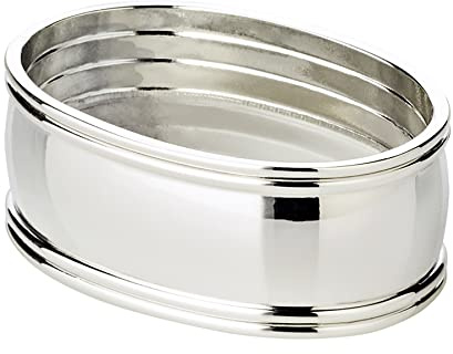 EDZARD Serviettenring Faden 4er-Set (L 6 cm), vernickelt | Tischdekoration, Tafeldeko, Hochzeitsdeko, Servietten Accessoire, Gastgeschenk