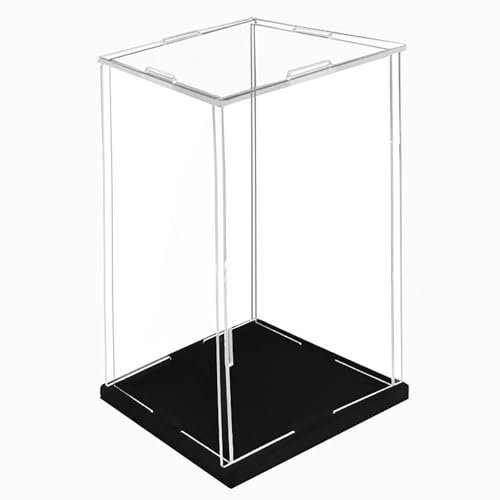 Acryl Vitrine Extra Hohe, Transparente Acrylbox (30, 40, 50, 60 Cm), Schmale Transparente Acrylvitrine als Alternative zu Glasvitrine, Rechteckige Würfelvitrine mit Staubschutz(30x30x60cm(12x12x24in))