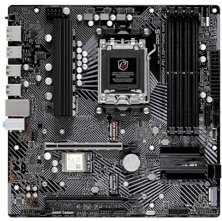 Placa Madre Placa Base Fit For ASROCK B650 B650M PG Lightning WiFi M.2 PCIe 4.0 DDR5 256 GB Compatible con Ryzen 7 8700 Ryzen5 7600 Pro 7745
