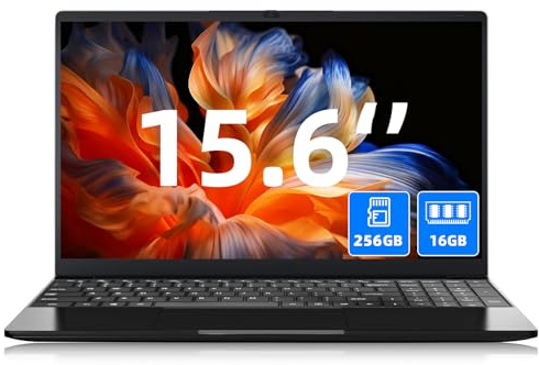 AKEDA Ordinateur Portable 15,6 Noir, N95 Quad-Core, 16Go RAM 256Go SSD, Écran FHD IPS, Clavier Rétroéclairé, Lecteur d’Empreinte, Wi-FI 5, Bluetooth – Idéal pour Bureau, Études et Télétravail