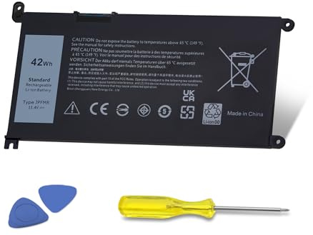 ZJWDATG 11.4V 42WH JPFMR Battery Compatible With Dell Chromebook 3100 2-in-1 3400 5493 5593 5488 0JPFMR 07GDY 65N6H 7T0D3 7MT0R 16DPH DN33X RDNP5