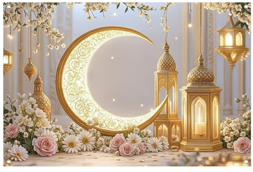 Ramadan-Dekorationen, großes Ramadan-Banner, Hintergrund, Wanddekoration, 39 x 59 cm, Polyester, Eid Mubarak-Dekorationen für Zuhause und Party.für Zuhause