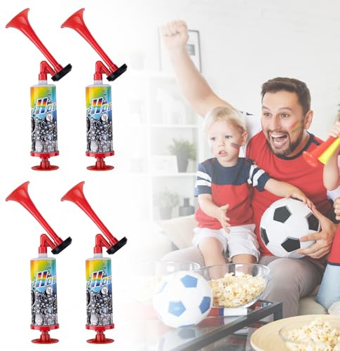ZHITENG 4 Stück Airhorn Loud, Handheld Tröte Air Horn, Extrem Laut Hupe