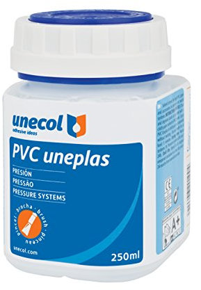 Unecol 2010 Adhesivo Especial para tubería (Bote de plástico con Pincel), Transparente, 250 ml