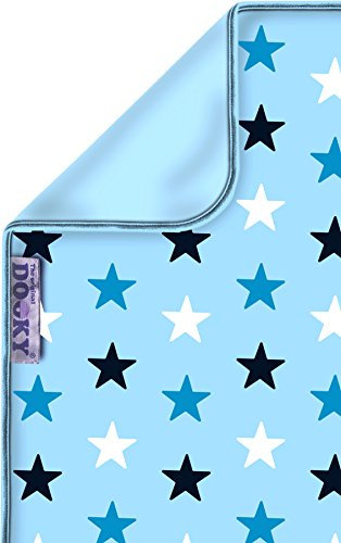The Original Dooky Bezug aus Baumwolle für Kinderwagen und Buggy, Reversible weich, strapazierfähig Blu con Stelle Tono su Tono