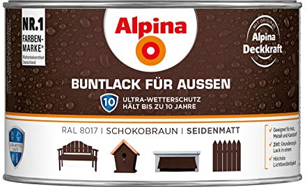 Buntlack für Außen - Schokobraun - Glänzend 300 ml (2er Set)