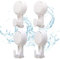TAILI Saugnäpf Haken Handtuchhalter Küche Ohne Bohren Wiederverwendbar Wasserdicht 360° Drehbare Duschhaken, Handtuchaufhänger Küche Saugnapf Haken für Bad, Wand, Bademäntel, Mantel, 4 Pack Weiß