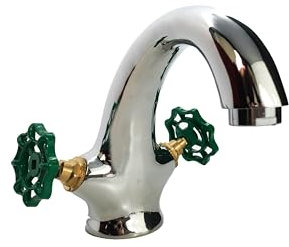 BAGNOCLIC Robinet de lavabo Vert Industriel, Style Vintage Industriel