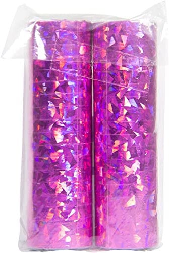 Folat 65813 Luftschlangen Holographisch Magenta 4m - 2 Stück