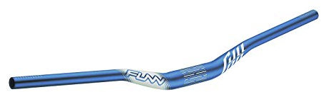 Funn Full On Mountainbike Lenker mit Lenkerklemme 35mm und Breite 785mm, robuster und leichter Legierungs-Riser-Lenker für MTB, BMX und Rennrad, Anstieg 30mm (Blaue)