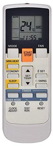 Replcement - Mando a Distancia para Aire Acondicionado Fujitsu AR-RAH1E AR-RAH2E, Control Remoto de CA con Pantalla LCD de 8 m de Distancia