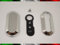 TOPBEST Cover Chiave Guscio + Tasti Tastini in Gomma + Gancio Portachiavi Compatibile con Fiat 500 Grande Punto Evo Bravo Panda 500L Lancia Y Ypsilon Musa Delta Scossa Telecomando Argento
