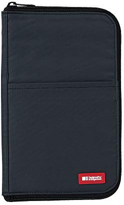 LIHITLAB LAB A7653-24 Dünnes Stifteetui, breit, 1,9 x 14,9 x 21,6 cm, Schwarz