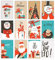 Better Office Products Weihnachtsgrußkarten-Set, 100 Stück, 10,2 x 15,2 cm, 12 verschiedene illustrative Designs, innen blanko, komplett mit Umschlägen, 100 Weihnachtskarten-Set
