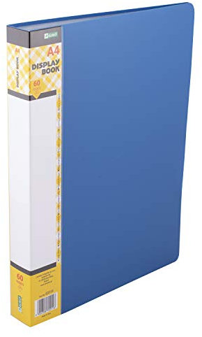 D.RECT Sichtbuch PP A4 | 60 Hüllen | Sichtmappe | Solid | Präsentationsordner | Angebotsmappen |Blau