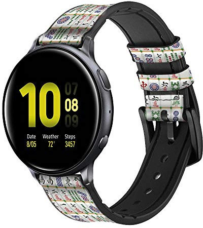 Mahjong Cinturino in pelle e silicone Smartwatch per Samsung Galaxy Watch, Watch3 Active, Active2, Gear Sport, Gear S2 Classic taglia (20mm)