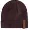 KNIT FACTORY - Jazz Mütze - Strickmütze für Damen und Herren - Beanie - Herbst & Winter Essentials - Zeitloses Mode-Accessoire - Wintermütze mit Wolle - Hochwertige Qualität - Aubergine