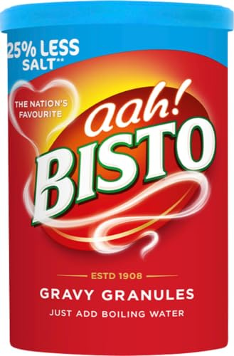 Bisto Reduced Salt Beef Gravy Granules, 190 g Drum (1-Pack) | Flavoursome Granules, Easy Preparation, Traditional Taste, Premium Quality, Perfect for Hearty Family Meals