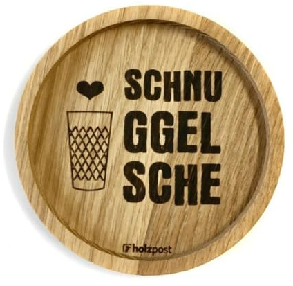 Holzpost Witzige Holzuntersetzer ''Schnuggelsche''