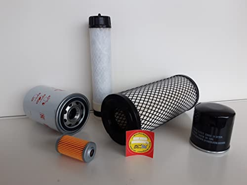 Filter - Set (groß) kompatibel mit Iseki SF 370 Ölfilter, Luftfilter, Kraftstofffilter