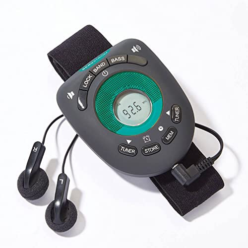 Exercise Armband and AM/FM Radio with Digital Clock L6.43 xW2.45 xD7.85cm
