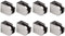 8x Edelstahl Glashalter halbrund für 6 mm Glas - Glasklemme flach für gerade Flächen - Geländer Sicherung