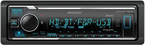 KENWOOD KMM-BT732HD Bluetooth Car Stereo with USB Port, AM/FM Radio, MP3 Player, Multi Color LCD, HD Radio, Detachable Face, Built in Amazon Alexa, Compatible with SiriusXM Tuner