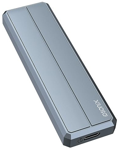 iDsonix 20Gbps M.2 NVMe SSD Enclosure AdopterGray Aluminum GEN2 USB C 3.2 Type-C Ultra 20G Speed External HDD Caddy Tool-Free Design Kompatibel mit M.2 NVMe SSD 2230, 2242, 2260, 2280 ,UASP