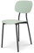 Kosmi - Chaise Style Contemporain Verte et Pieds en métal Noir - modèle Lea