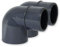 Paradies Pool PVC-U Fitting Winkel 90°, Ø 50mm Klebemuffe x Ø 40/50mm Klebestutzen, PVC-U Muffe Rohrverbinder Klebefitting 90 Grad zum verkleben, Qualität aus Europa, Menge: 2 Stück