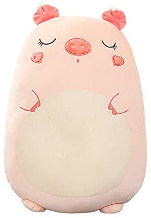 Schwein Kuscheltier, 60CM Lange Süße Plüschtier Kissen Puppe, Stofftiere Schlafkissen Wurfkissen Super Weiche Spielzeug Sofakissen Seitenschläferkissen Zimmer Deko