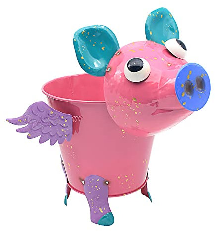 Lesser & Pavey Blumentopf, Metall, Mehrfarbig, ca. 30,5 cm hoch, 30,5 cm lang