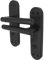EAI Black Bathroom Door Handles | 1 Pair of Matt Black Internal Lever T-Bar Handles on Backplate | Oliena Range