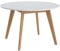 Lomadox Tisch Esstisch, rund, 120cm, weiß mit Eiche