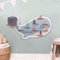 Tonie Regal Aquarell Tiere Personalisiert - Tonieregal für Mädchen & Jungen aus Holz - Toniebox Regal - Kinderregal Hörspielbox & Aufbewahrung Toniefiguren - Regal Kinderzimmer (Wal)